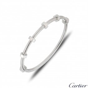 Cartier White Gold Ecrou De Cartier Bracelet Size 18 B6049618